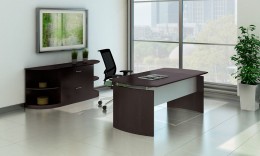 Office Desk and Lateral File Set