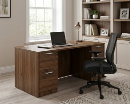 Home Office Desk with Drawers