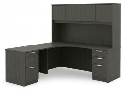 L Shaped Desk with Hutch