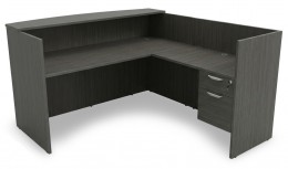 L Shaped Reception Desk with Drawers