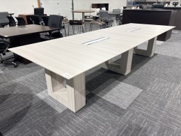 Large Blanc De Gris Conference Table
