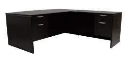 Bow Front L Shaped Desk - PL Laminate
