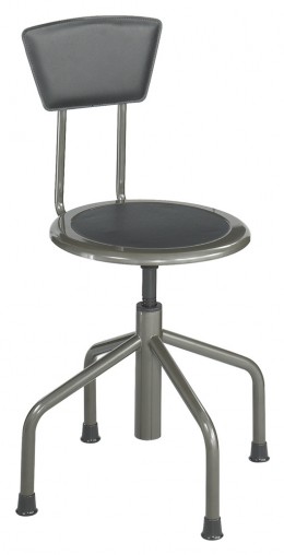 Armless Industrial Stool With Back