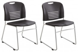 Armless Stacking Chairs - 2 Pack