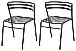 Outdoor Stacking Chairs - Set of 2