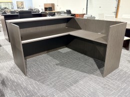 L Shaped Ash Gray Reception Desk