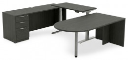 U Shaped Peninsula Standing Desk