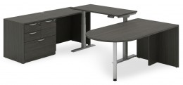 U Shaped Peninsula Standing Desk