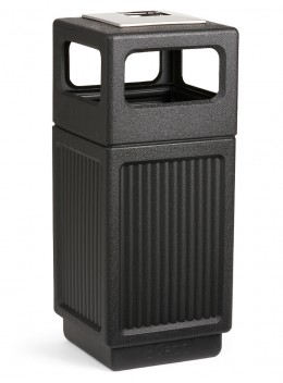 Outdoor Trash Can with Ashtray