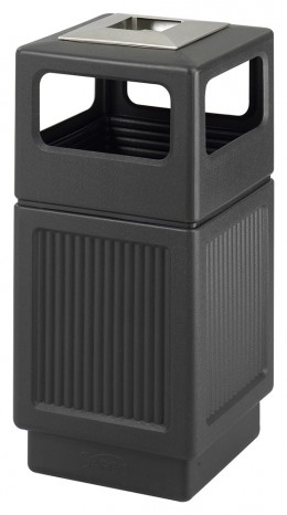 Outdoor Trash Can with Ashtray
