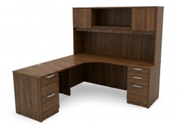 L Shaped Desk with Hutch
