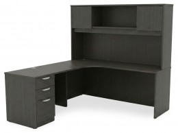 L Shaped Desk with Hutch