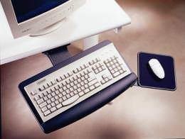 Adjustable Keyboard Tray with Wrist and Mouse Support