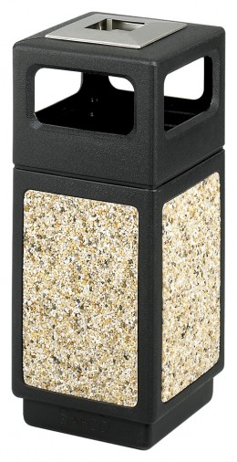 Outdoor Trash Can with Ashtray