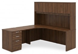 L Shaped Desk with Hutch