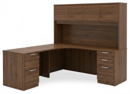 L Shaped Desk with Hutch