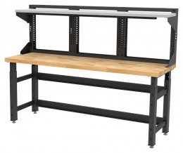 Industrial Workbench with Shelf