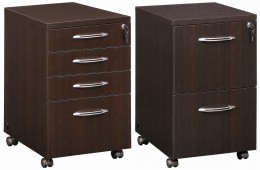 Pair of 2 & 4 Mobile Drawer Pedestals for Aberdeen Credenzas