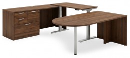 U Shaped Peninsula Standing Desk