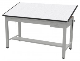 Large Drafting Table with Drawers