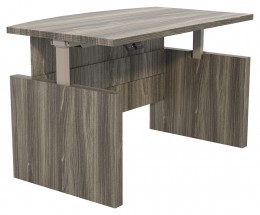 Height Adjustable Bow Front Desk