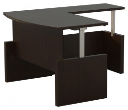 Bow Front L Shape Standing Desk