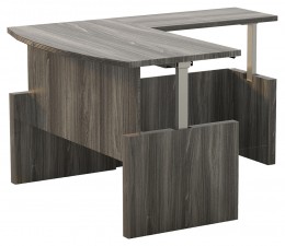 Bow Front L Shape Standing Desk