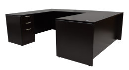 U Shaped Desk with Drawers - PL Laminate Series
