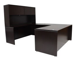 U Shaped Desk with Hutch