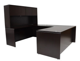 U Shaped Desk with Hutch - PL Laminate Series