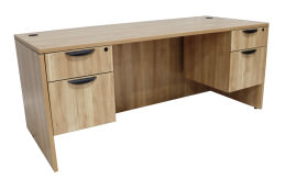 Rectangular Desk with Drawers - PL Laminate Series