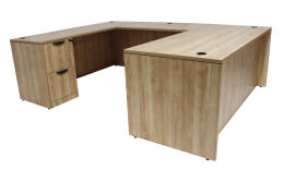 U Shaped Desk with Drawers - PL Laminate Series