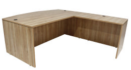 Bow Front L Shaped Desk Shell - PL Laminate Series