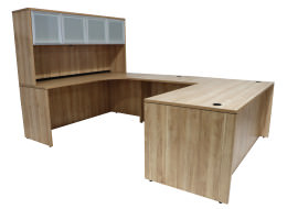 U Shaped Desk with Hutch - PL Laminate Series