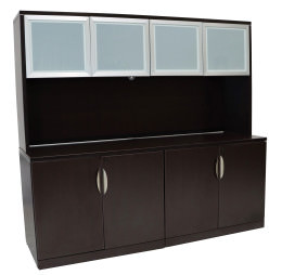 Credenza Storage Cabinet with Hutch - PL Laminate Series