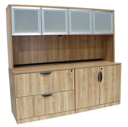 Office Storage Credenza with Hutch - PL Laminate Series