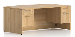 Bow Front Desk with Drawers - Concept 400E Series