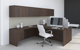 Two Person Desk with Storage - Concept 400E Series