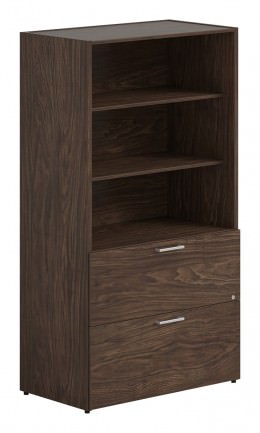 Lateral File Cabinet with Bookcase Top - Concept 300 Series