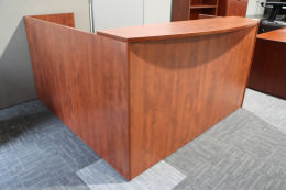 Cherry L Shaped Reception Desk