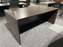 Espresso Rectangular Desk Shell
