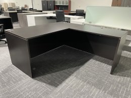 Dark Walnut L Shaped Desk Shell