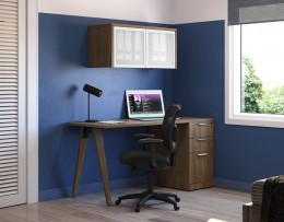 Home Office Desk with Storage - Signature Wood Leg Series