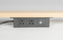 AC & USB Under Desk Power Outlet Strip
