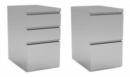 Pair of 2 & 3 Metal Pedestal Drawers for Harmony Desks - PL Laminate