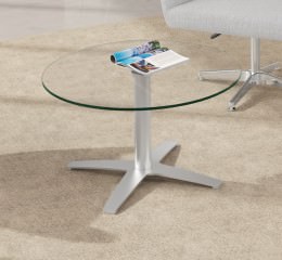 Round Coffee Table with Glass Top - PL Laminate Series