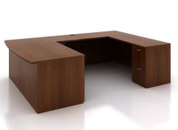 U-Shape A La Carte Series Desk with Drawers