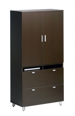 Vertical Storage Cabinet with Lateral File drawers - Concept 3 Series