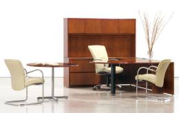 Peninsula Desk with Hutch and Lateral File Storage