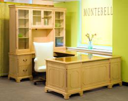 U-Shape Montebello Series Computer Workstation Desk with Hutch